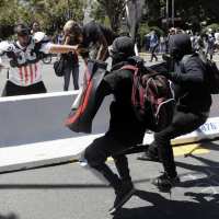 Chaos Returns to Berkeley as Black-Clad Antifa Attacks Peaceful Protestors.